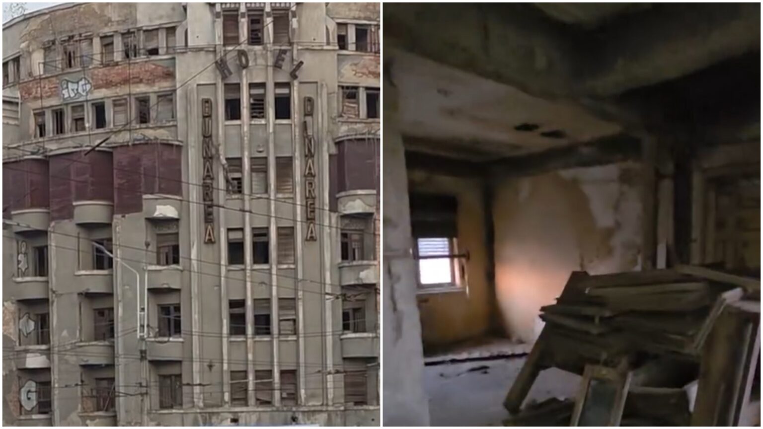 video hotelul dunarea a fost lasat in voia timpului cum arata astazi interiorul ruinei de langa gara de nord 692315ca992a2