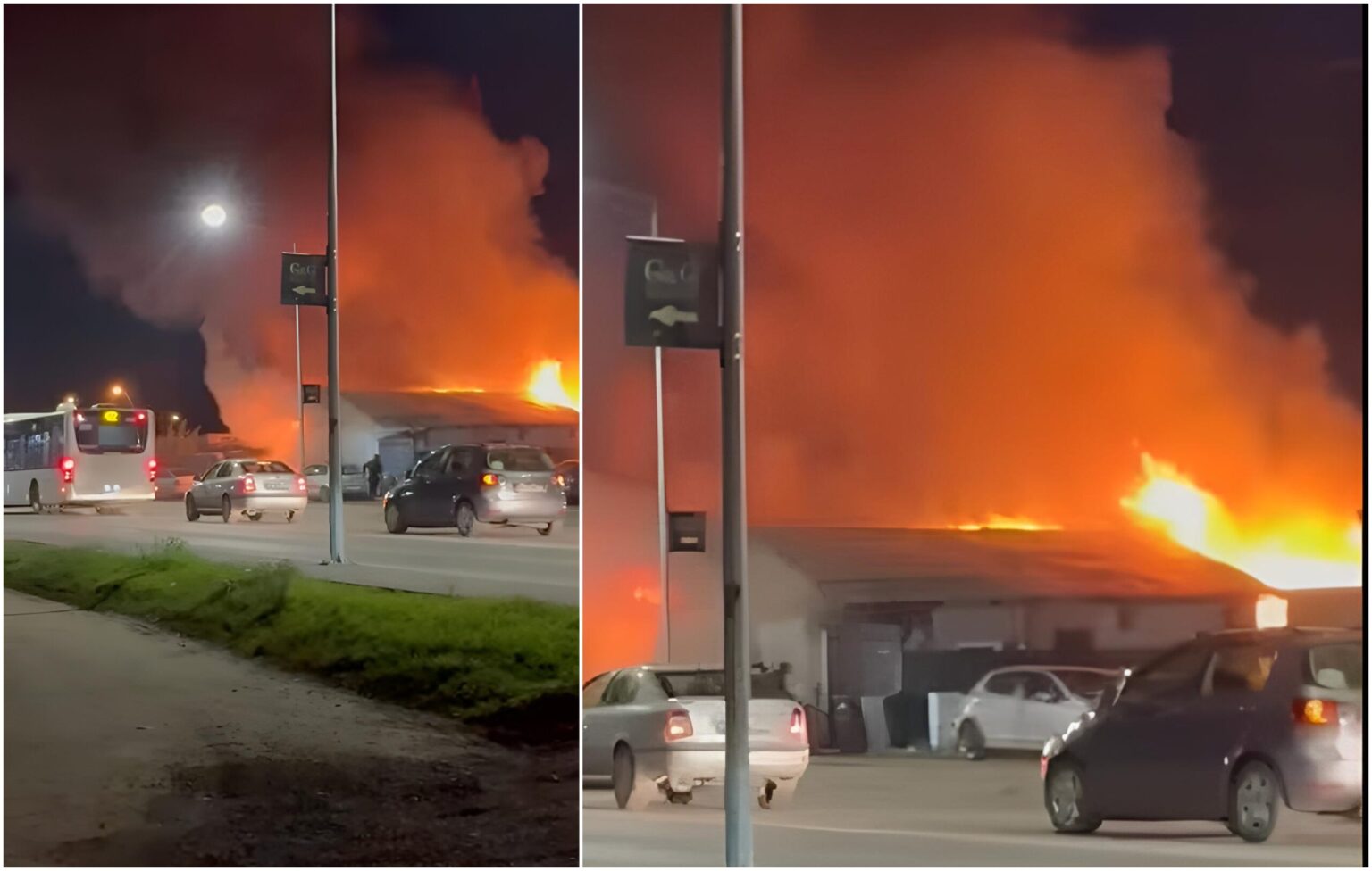 video incendiu extrem de violent in domnesti la doi pasi de bucuresti flacari uriase mari degajari de fum martor arde intre pasaj si statia electrica 6925e46826694