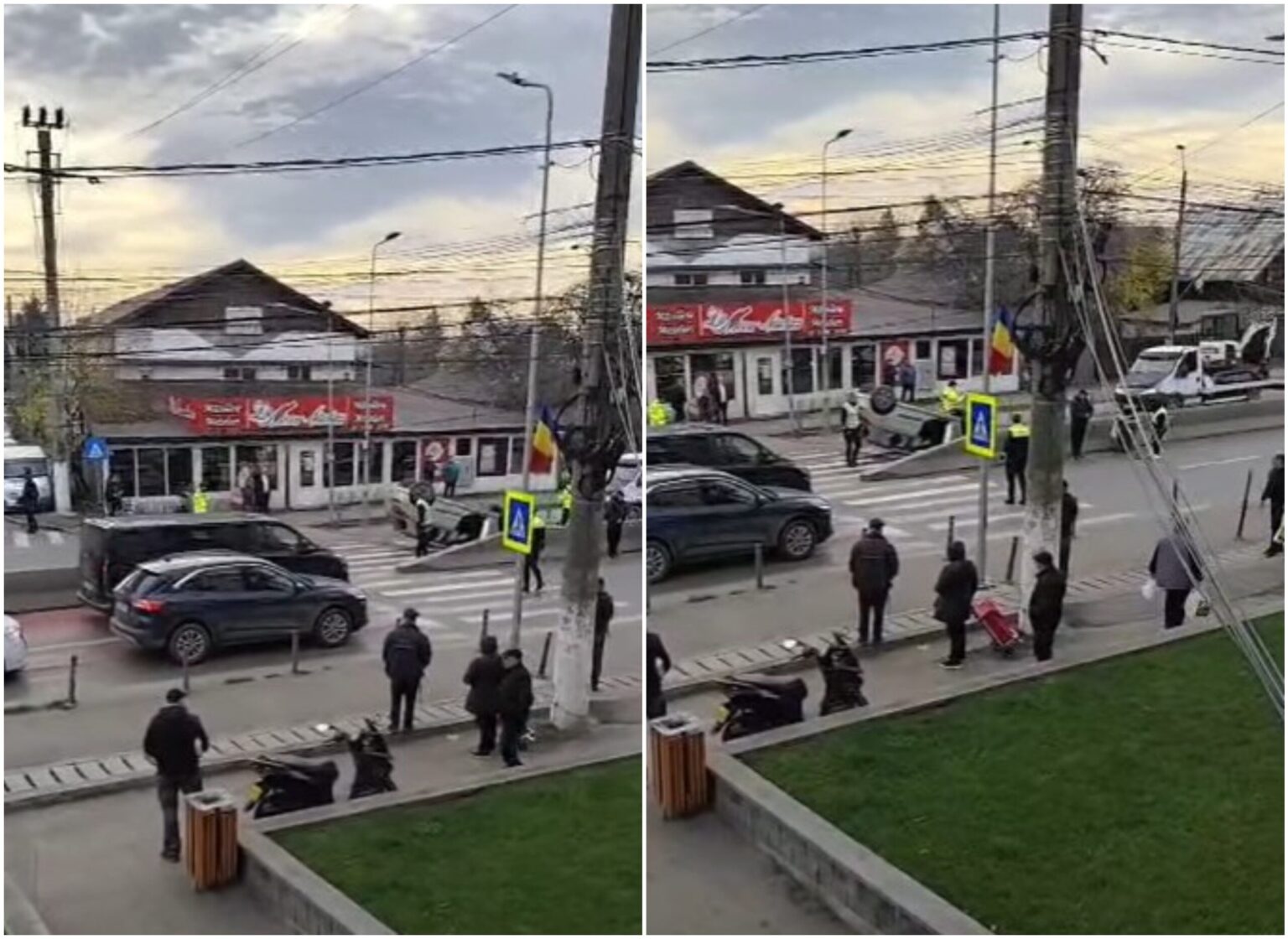 video masina rasturnata la cativa centimetri de o trecere de pietoni in bragadiru interventie de urgenta in plina desfasurare 6926bf4ee679b