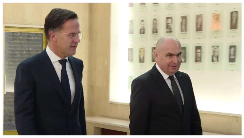 video secretarul general al nato mark rutte s a intilnit cu premierul ilie bolojan la palatul victoria 690b6a91abd72