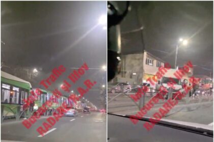 alerta soferul unei camionete a pierdut controlul volanului a rupt gardurile si a ajuns pe sina de tramvai de pe soseaua colentina strada sportului linia 21 blocata 6940400b5aa18