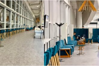 foto cum arata salonul business in zona schengen a aeroportului otopeni dupa reamenajare culoarul dintre terminale inca este inca in lucru 69356dc17c4fe