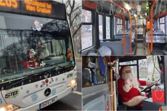 foto f09f8e85 mos craciun a condus un autobuz stb pe linia 205 din capitala bucuresteanca mi a adus multa bucurie 694ea214dde31
