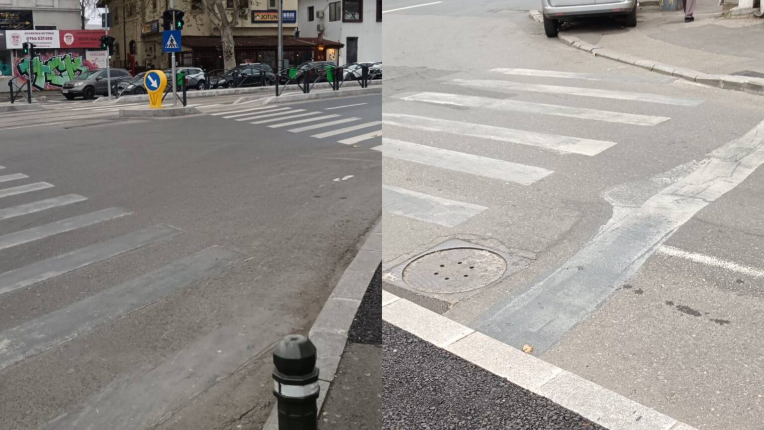 foto pericolul de pe linia 5 ramas in calea soferilor si pietonilor dupa inchiderea santierului e haos cu trecerile desfiintate dar nesterse si nesemnalizate 6940068dcbfae