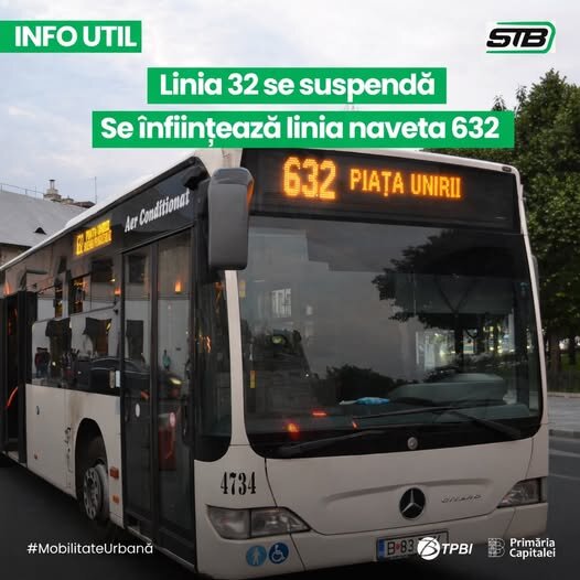 linia 32 se suspenda se infiinteaza linia naveta 632 694ce3f2c7fd5