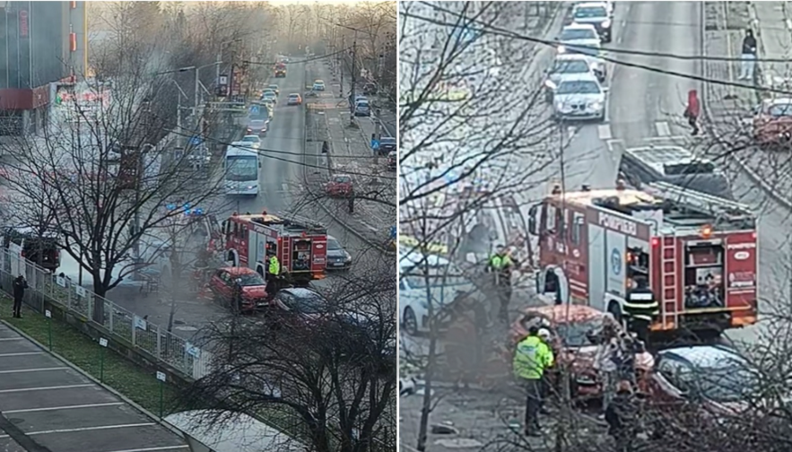 o femeie a fost lovita de o masina care a ajuns pe trotuar pe bd dimitrie pompeiu ea a fost transportata la spital 6953a056dd09c