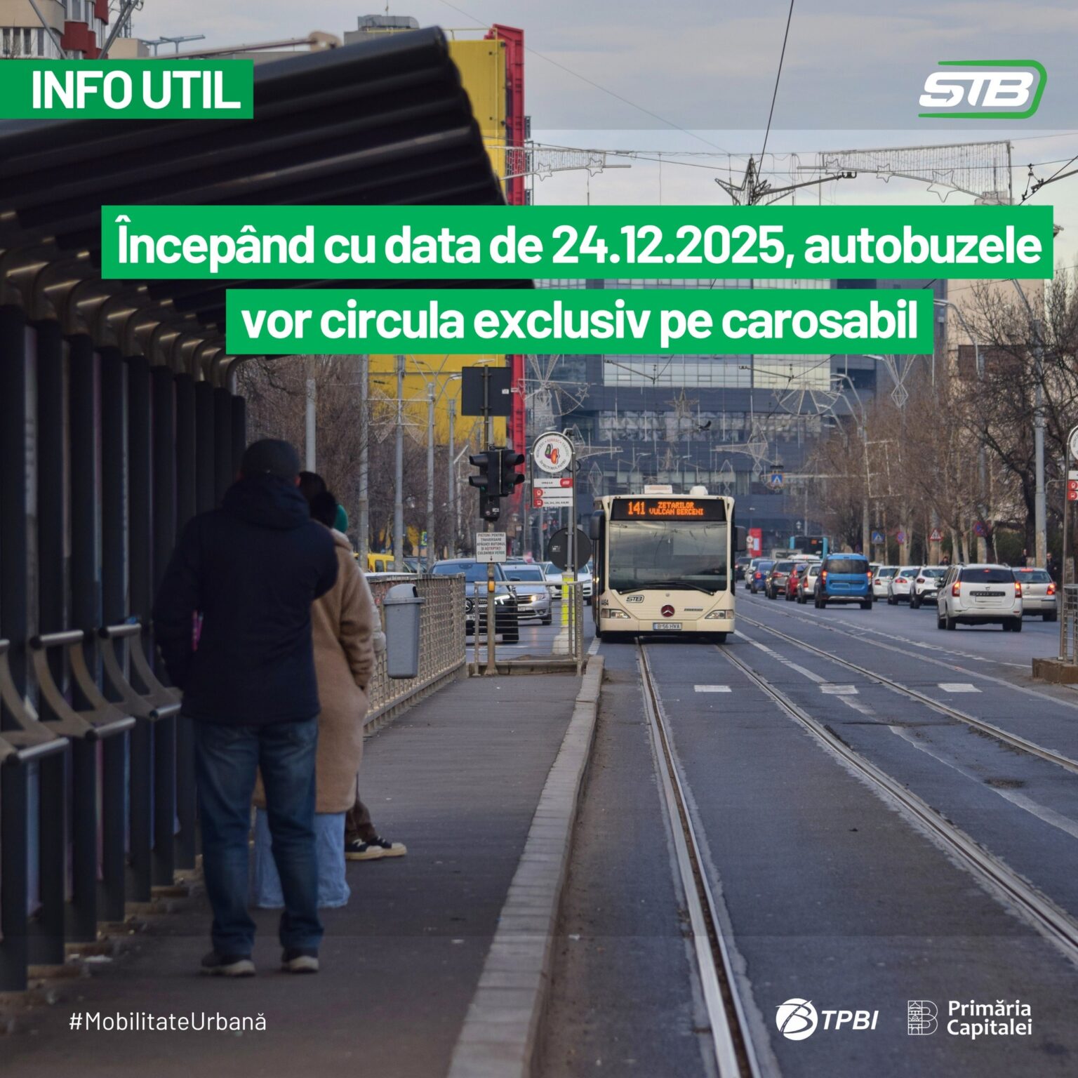 stb autobuzele nu vor mai circula pe liniile de tramvai din 24 decembrie 694b86b260f74