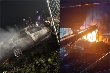 video accident cumplit azi noapte pe centura capitalei o masina a zburat in decor a luat foc si s a facut scrum martorii vorbesc despre o cursa cu mai multi raniti 694f717c0028a