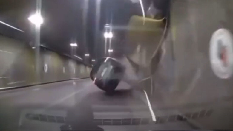 video accident grav in pasajul unirii din capitala un sofer s a izbit cu masina de peretele despartitor si s a rasturnat 69529481e111c