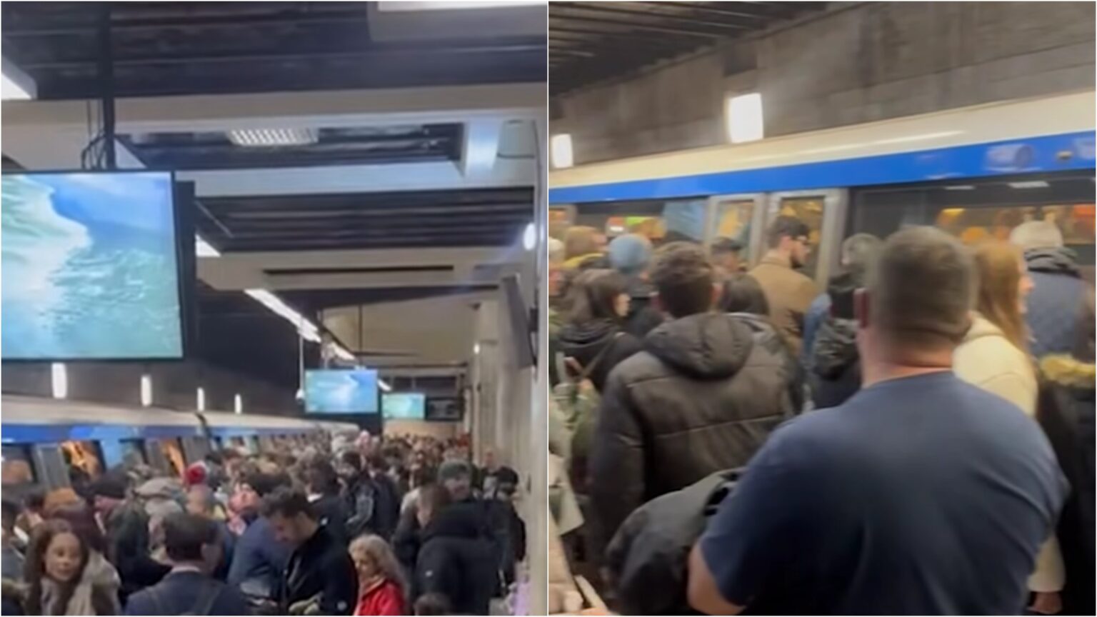 video aglomeratie peste masura la metrou unirii ca intr o zi obisnuita o multime de bucuresteni s au inghesuit in trenuri pentru a ajunge la parada de la arcul de triumf 692d826ef164e