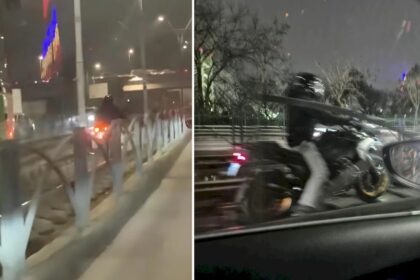 video cine e motociclistul care s a aventurat nebuneste pe linia tramvaiului 41 vor sa afle raspunsul si politistii bucuresteni care il cauta pe cascador 69316680b5bed