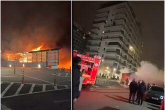 video incendiu violent in bucuresti in ansamblul vulcan residence din rahova martori in carrefour angajatii cu masini in parcare erau chemati sa le mute 693f162f233df