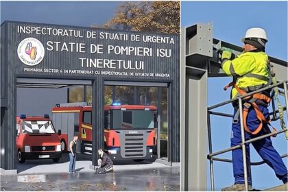 video prinde forma noua statie de pompieri isu din cartierul tineretului componentele metalice ale cladirii au ajuns in santier 693a83864e4f4