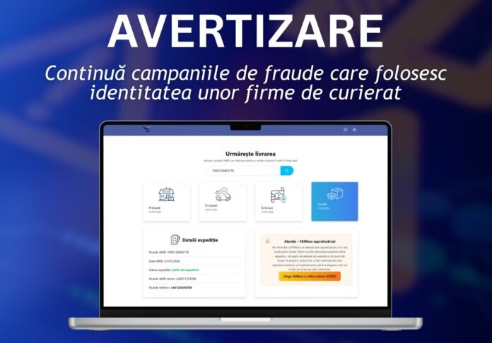avertizare dnsc continua campaniile de fraude care folosesc identitatea unor firme de curierat 6978ccda01a20