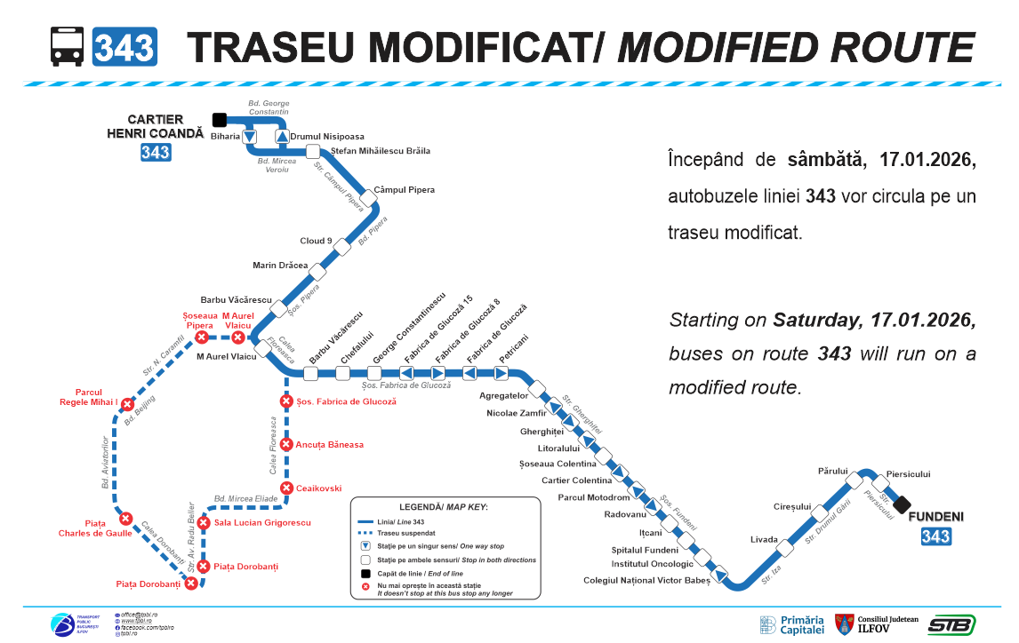 de sambata 17 ianuarie traseul liniei 343 va fi modificat 6968bd9e600ca