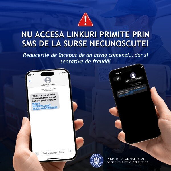 dnsc campaniile de phishing prin sms se intensifica folosind identitatea unor branduri cunoscute pentru a pacali utilizatorii 696ff26a3e695