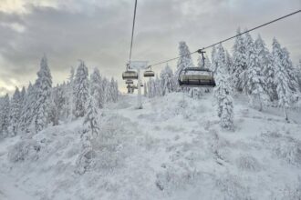 foto sezonul de schi s a deschis oficial in poiana brasov bucurestenii si nu numai sunt asteptati sa urce pe partiile lupului drumul rosu si bradul 6957ceb47c7e8