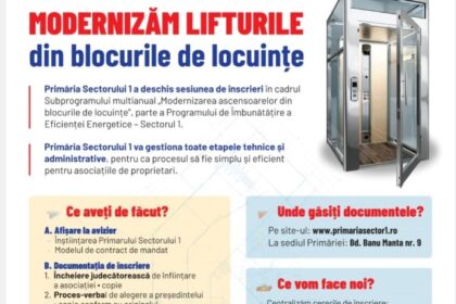 sectorul 1 lanseaza inscrierile pentru modernizarea ascensoarelor din blocuri locatarii contribuie cu 10 la costuri 697b5e0f34286