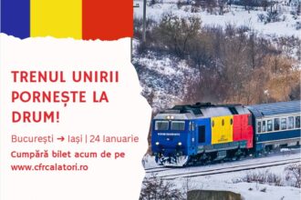 trenul unirii va circula sambata de la bucuresti nord la iasi cu o locomotiva in culorile drapelului national 6972181b0bf34