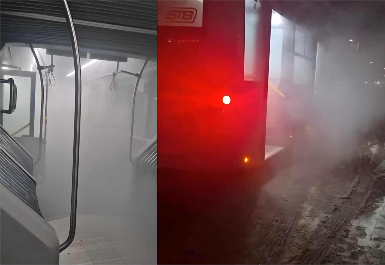 video arde uite cum arde un autobuz otokar inecat in fum dens pe traseul liniei 100 invaluit in nor pleaca din statia stb aeroportul baneasa 6960b3428dbd5