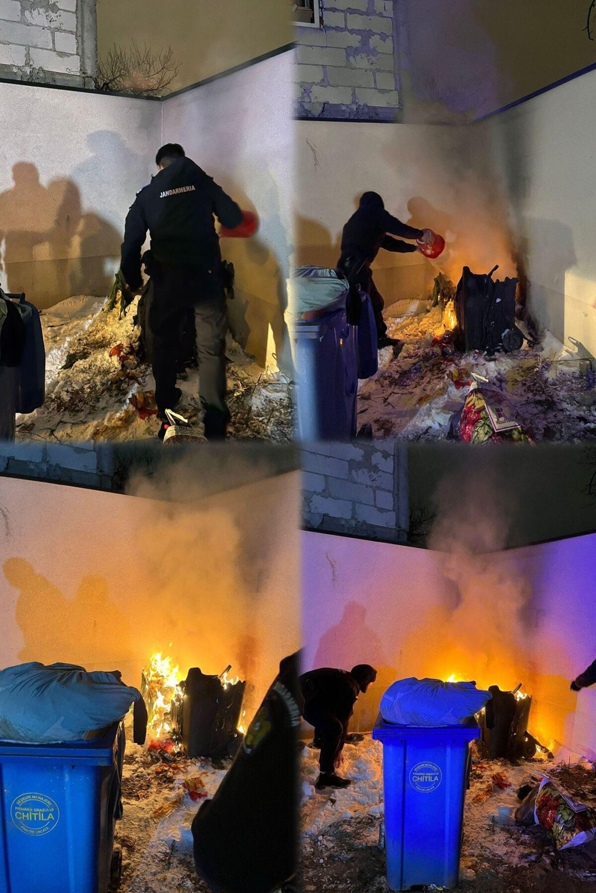 jandarmeria capitalei a intervenit pentru stingerea unui incendiu izbucnit la pubele de gunoi in sectorul 5 6981cb42e0472