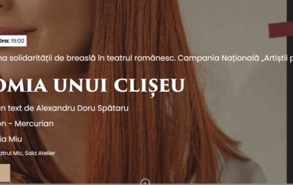 teatrul stela popescu doneaza integral incasarile spectacolului anatomia unui cliseu pentru campania nationala artisti pentru artisti 699c282437575