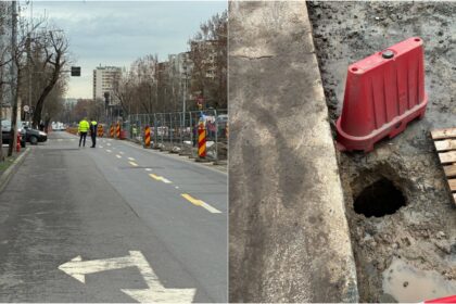 foto ce au descoperit constructorii pe bulevardul basarabia unde s a surpat asfaltul in timpul lucrarilor la sinele de tramvai traficul e si mai restrictionat 69ca77a1e3dca