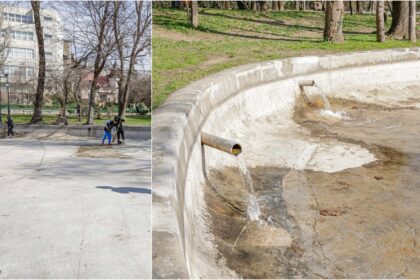 foto cuva lacului din parcul cismigiu va fi reumpluta cu apa in paralel angajatii pmb repara bancile si spala aleile de aici 69babe1b19089