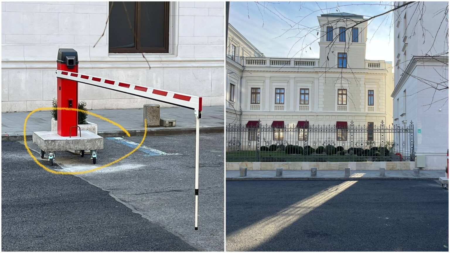 foto descoperirea lui ciucu pe calea victoriei bariera mobila pusa abuziv pe domeniul public fata palatului stirbei hai sa vedem daca vor evita si amenda 69ae6f6e2d7a7