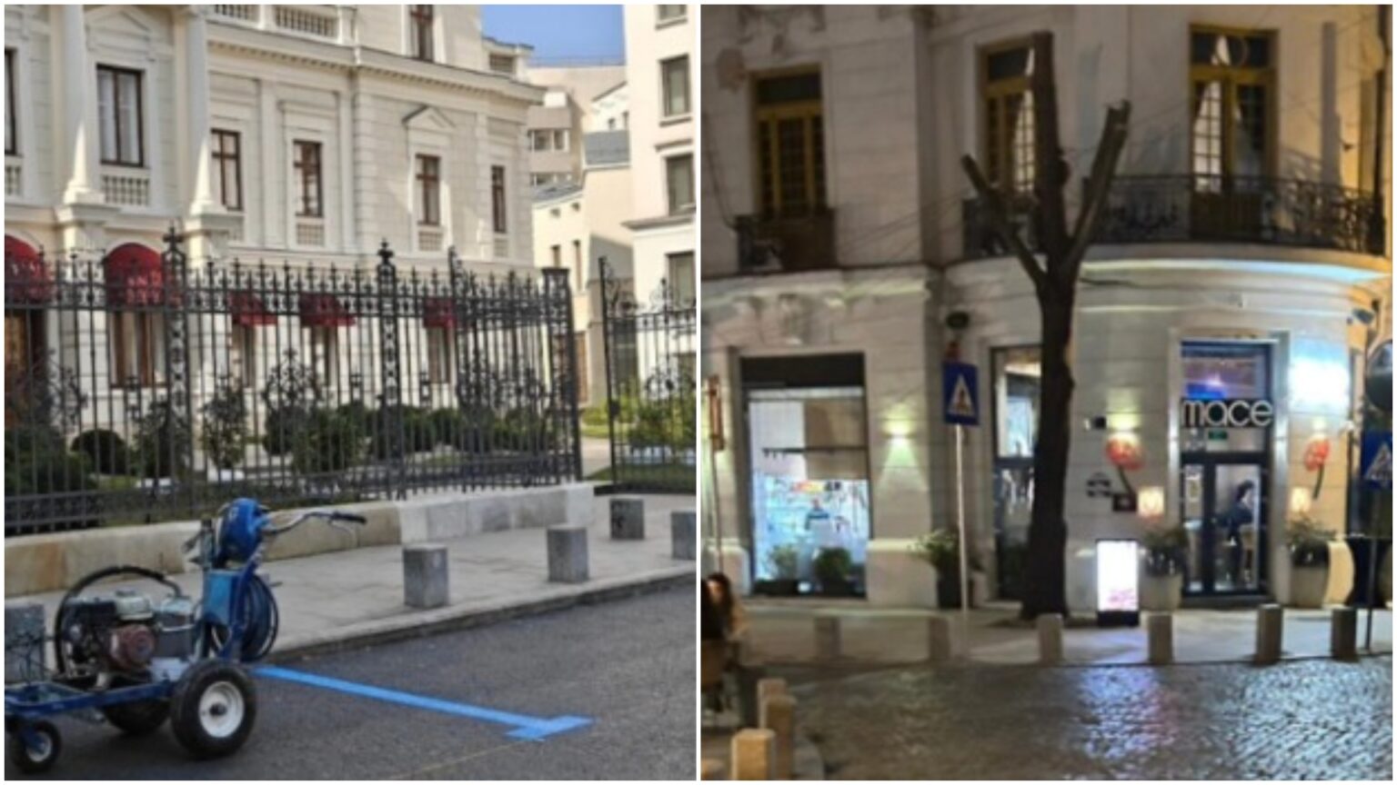 foto parcarea ilegala cu bariera din fata palatului stirbei a fost desfiintara la fel s a intamplat si cu terasa restaurantului mace 69bcfc6b56d48