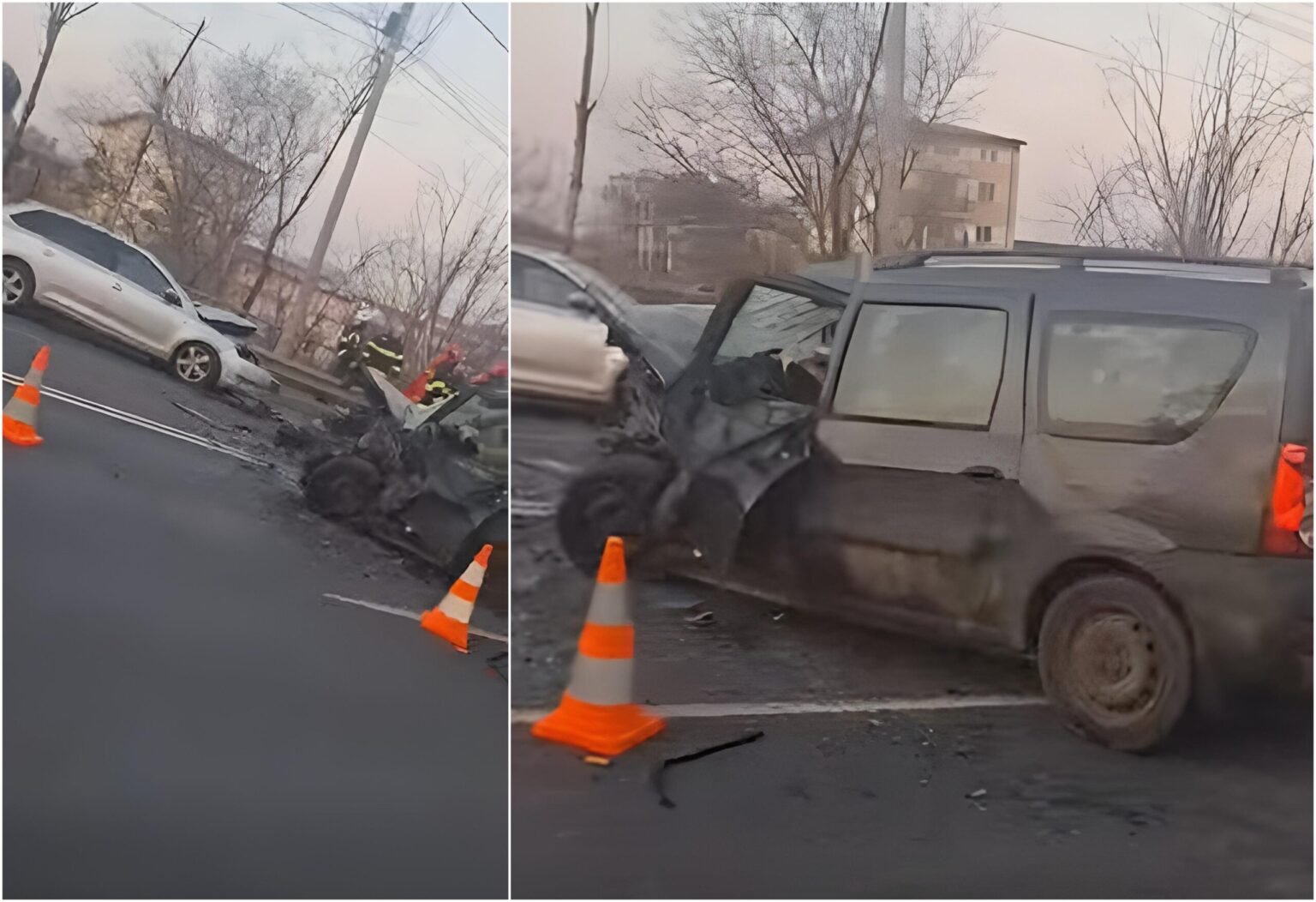 video accident ingrozitor dimineata in bucuresti pe podul fundeni doua masini s au ciocnit frontal ambele s au facut zob trafic blocat in zona 69b8fb1220cea