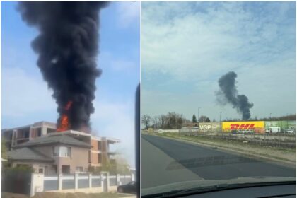 video incendiu violent in tunari cu flacara si imensa coloana de fum arde un bloc in constructie isu bif intervine inclusiv cu autospeciala de salvare la inaltime 69c3bf55b2acf