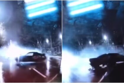video momentul in care un pusti de 20 de ani care zbura cu masina pe bulevardul pallady a facut praf 8 autoturisme din parcarea la sosea 69ca85ae6210a