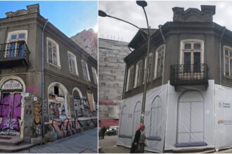 foto solutia ciucu pentru cladirile de patrimoniu de pe brezoianu si gutenberg monumente care stau sa cada sub pelerine din mesh uri 69e9c0395a81e