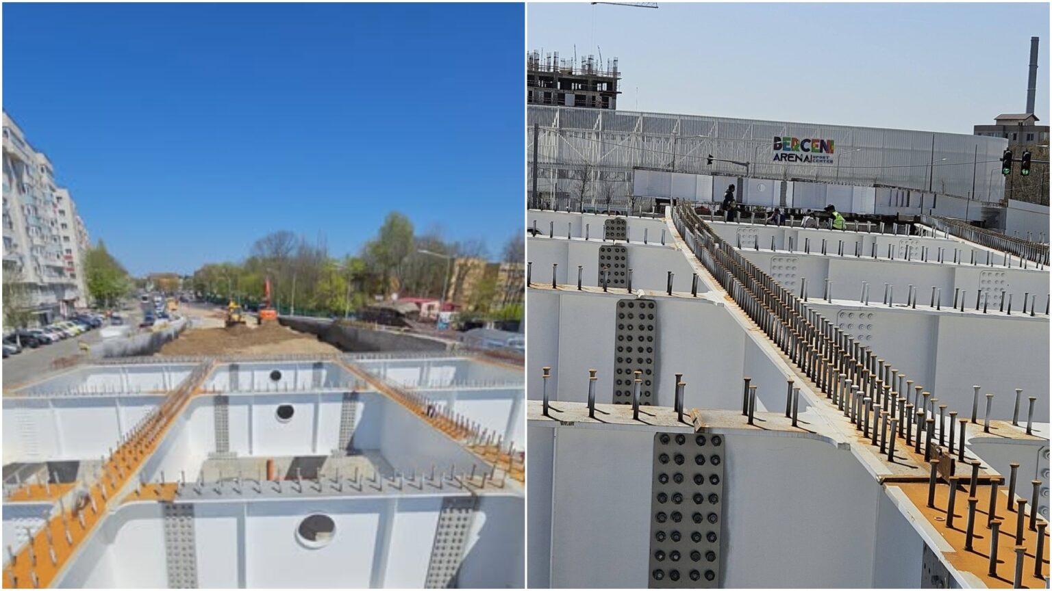 foto tablierul metalic de la pasajul aparatorii patriei se extinde cu o noua sectiune diseara baluta evitati zona si circulati cu atentie 69e2673a59566