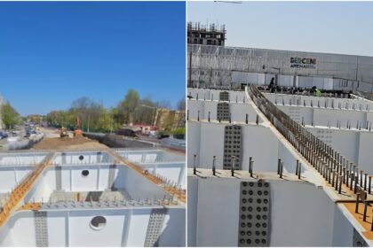 foto tablierul metalic de la pasajul aparatorii patriei se extinde cu o noua sectiune diseara baluta evitati zona si circulati cu atentie 69e2673a59566