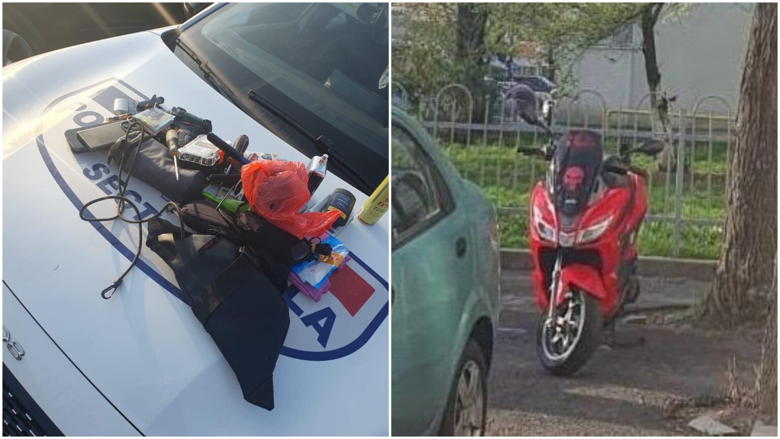 foto un barbat a fost prins de politistii locali din s3 cand incerca sa fure un scuter folosind un flex el facea parte dintr o retea infractionala 69df35453c313