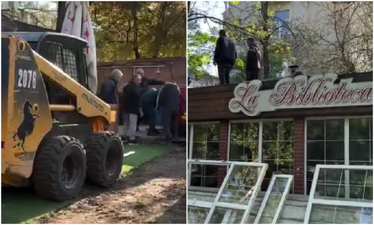video momentul in care la biblioteca din parcul cismigiu e demolata cu buldozerele a disparut cu tot cu salonul de evenimente 69e63c48550ac