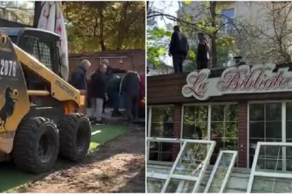 video momentul in care la biblioteca din parcul cismigiu e demolata cu buldozerele a disparut cu tot cu salonul de evenimente 69e63c48550ac