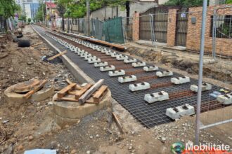 foto in sfarsit o veste buna de pe un santier la sinele de tramvai lucrarile la lotul piata presei clabucet se apropie de final ultima suta de metri se monteaza acum 6a0ade974eeac