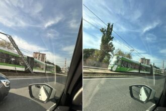 foto un tramvai imperio de pe linia 25 a deraiat pe valea cascadelor sase calatori au primit ingrijiri medicale stb a introdus pe traseu autobuze 625 update 69fcc44ed62b1