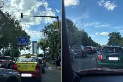 video cosmar de marti seara in traficul din bucuresti se circula bara la bara in piata victoriei si pe aviatorilor plus un autobuz stb ramas in drum pe lascar catargiu 6a03430b1184c